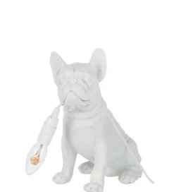 Lampa stołowa Bulldog biała
