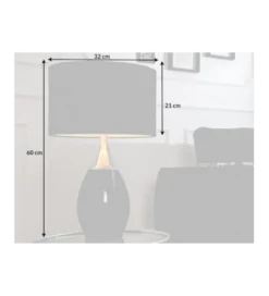 Lampa stołowa Carla 60 cm czarna