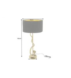 Lampa stołowa COBRA 110 cm czarna złota