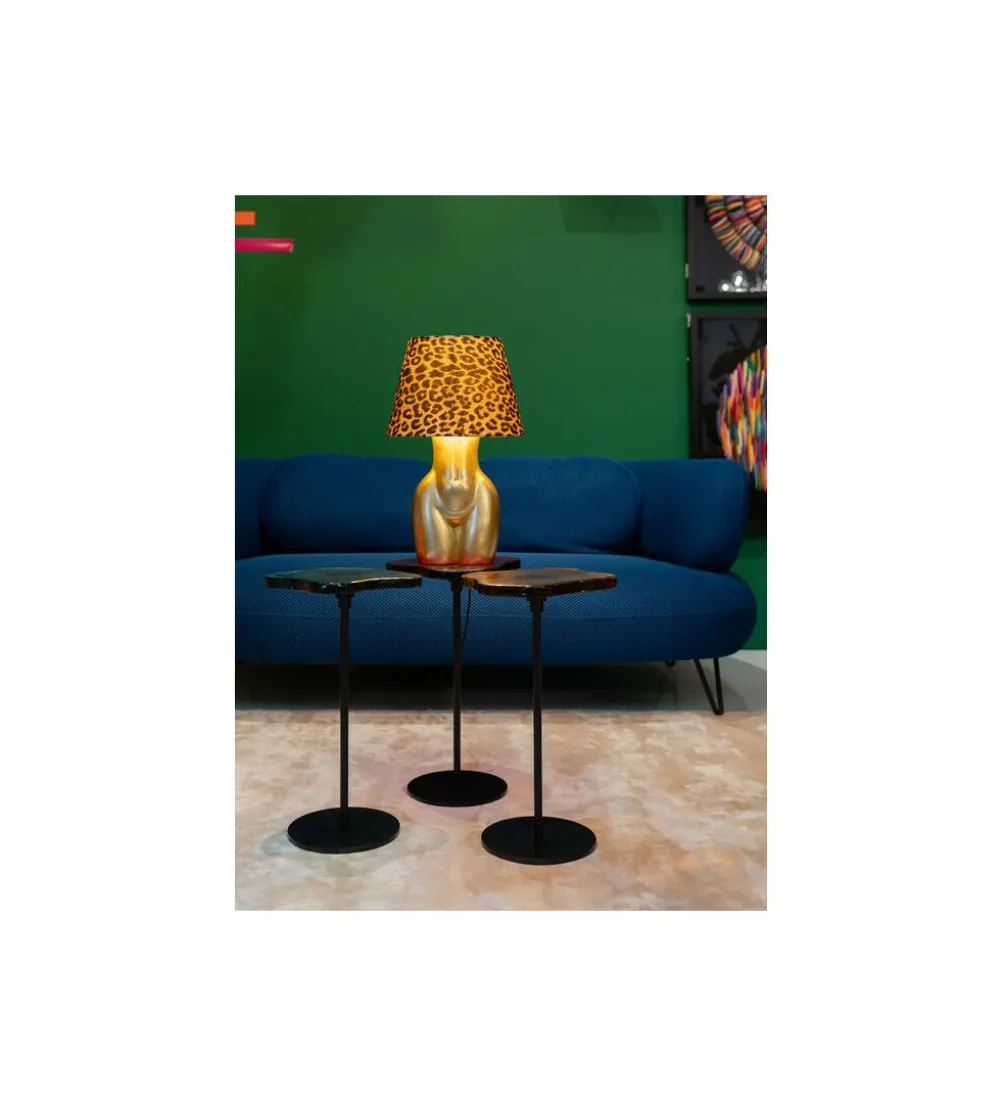 Lampa stołowa DONNA LEO 48 cm złota