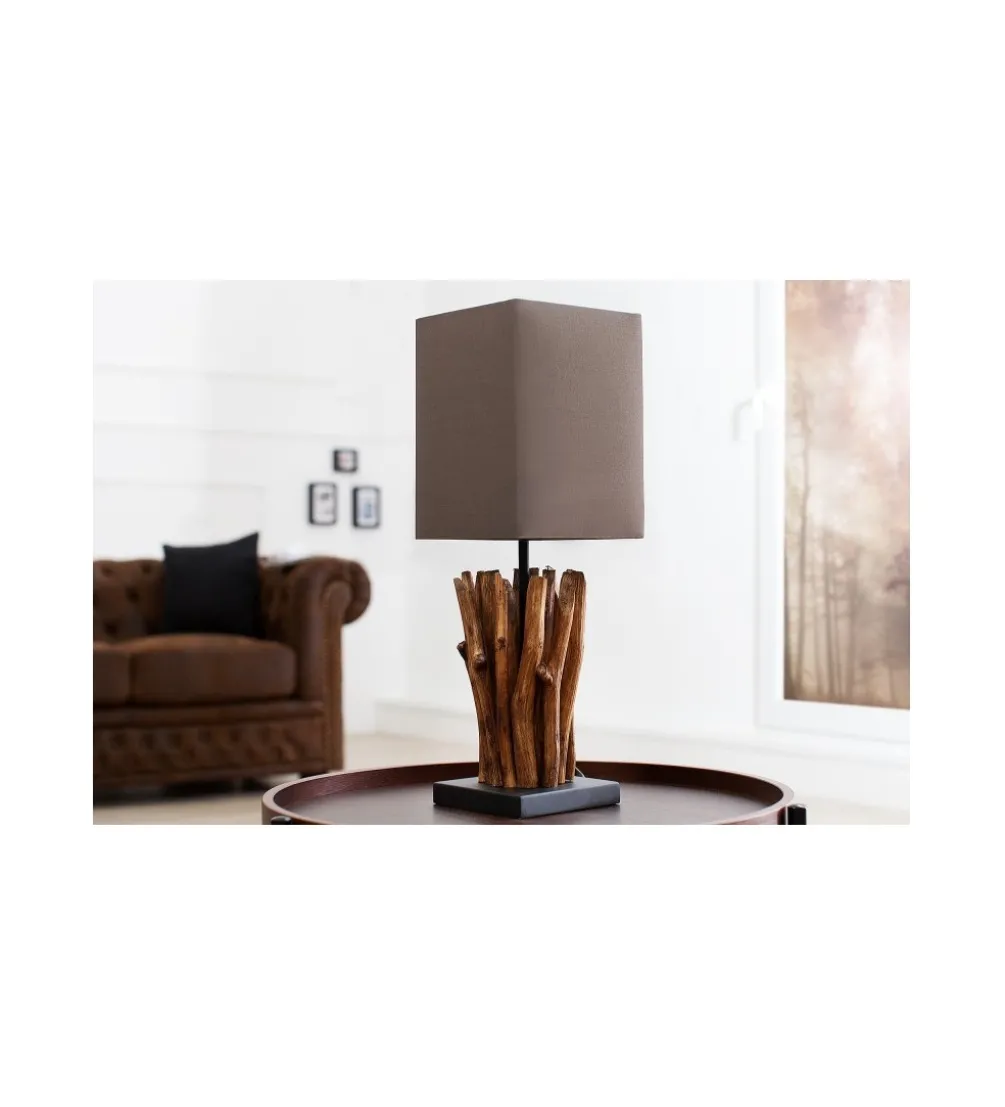 Lampa stołowa Driftwood Euphoria taupe