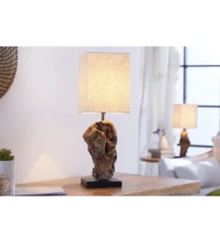 Lampa stołowa Driftwood Hypnotic beżowa