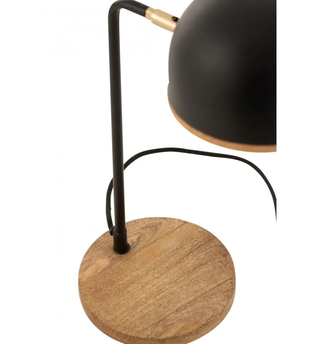 Lampa stołowa EVY 48 cm czarna naturalna