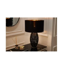 Lampa stołowa FLANK 40 cm czarna