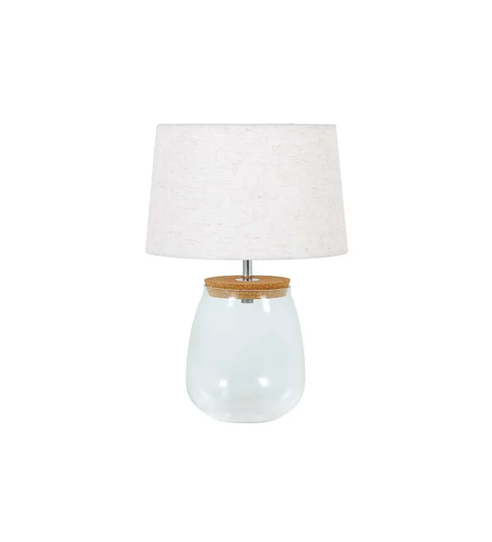 Lampa stołowa GLASI 40 cm transparentna