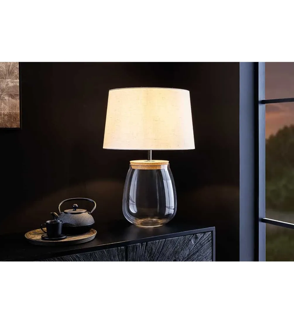Lampa stołowa GLASI 40 cm transparentna