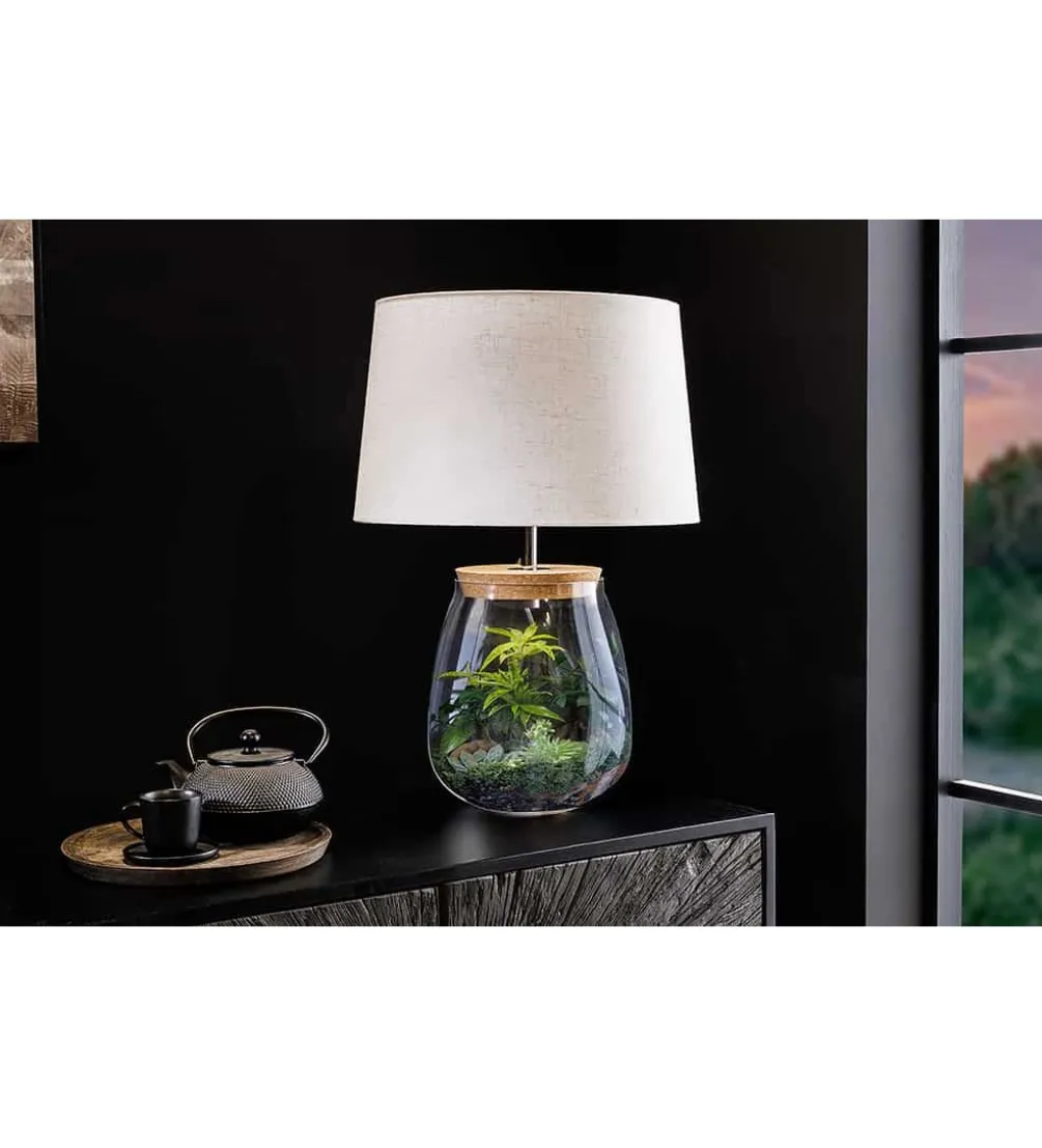 Lampa stołowa GLASI 40 cm transparentna