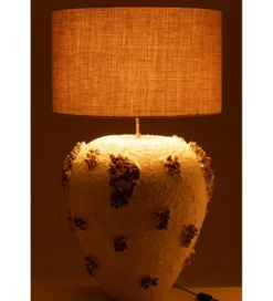Lampa stołowa JILLY 105 cm terrakota biała