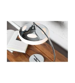 Lampa stołowa Luna Logo 45 cm srebrna