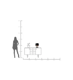 Lampa stołowa MAMO DELUXE 37 cm szara