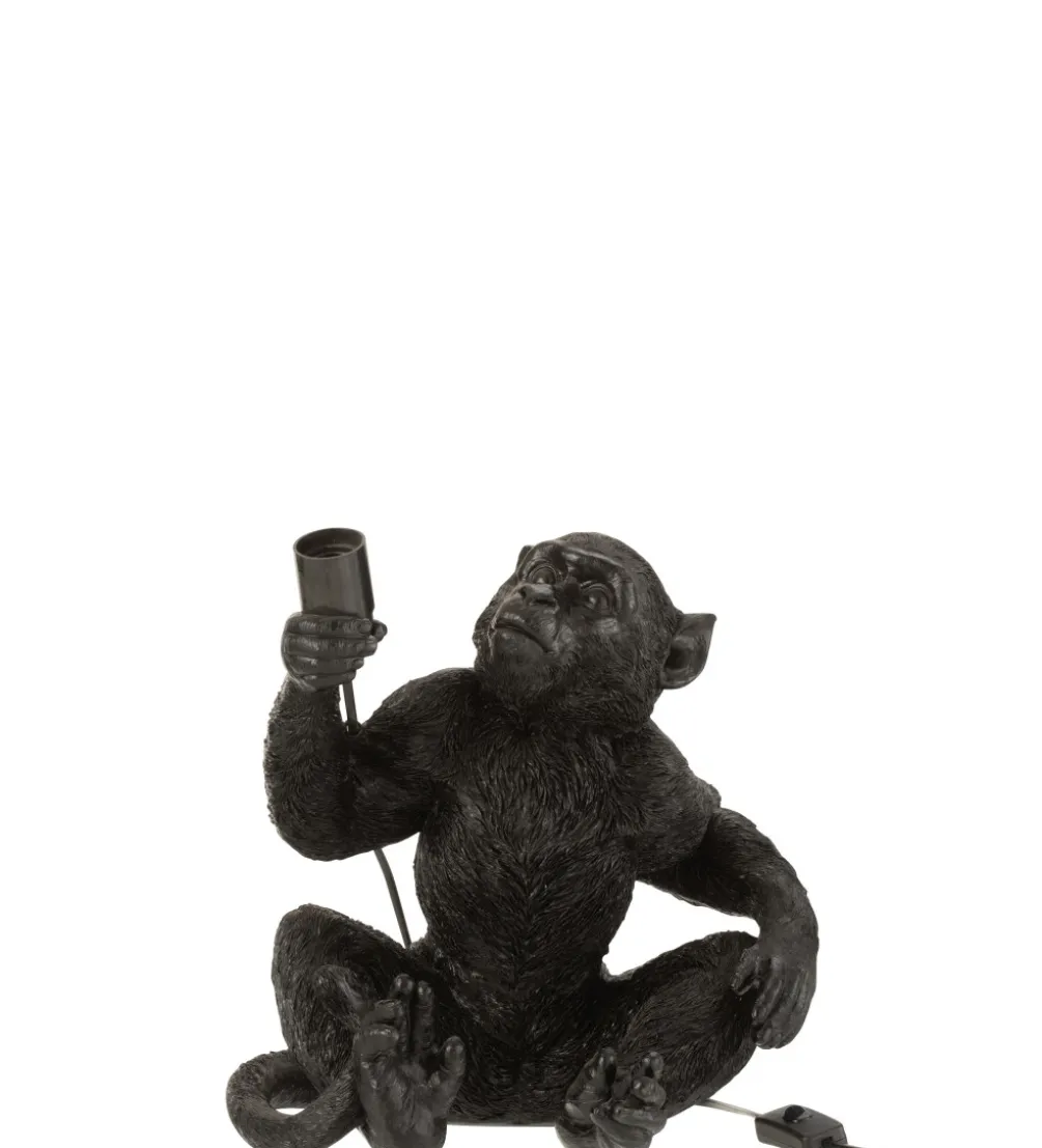 Lampa stołowa MAŁPKA 33 cm czarna