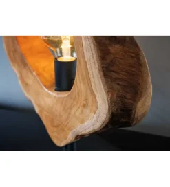Lampa stołowa MIKO 55 cm drewno teak