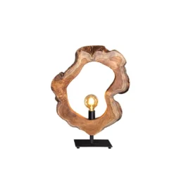 Lampa stołowa MIKO 55 cm drewno teak