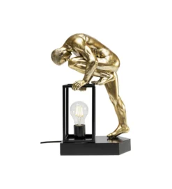 Lampa stołowa NUDE MAN STRECHING 39 cm złota
