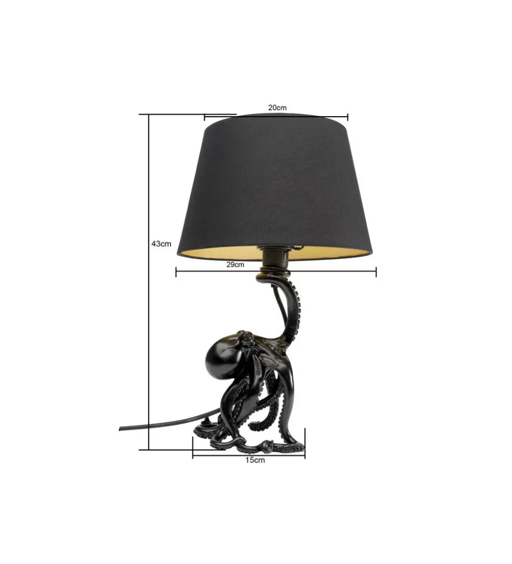 Lampa stołowa OCTOPUS 47 cm czarna