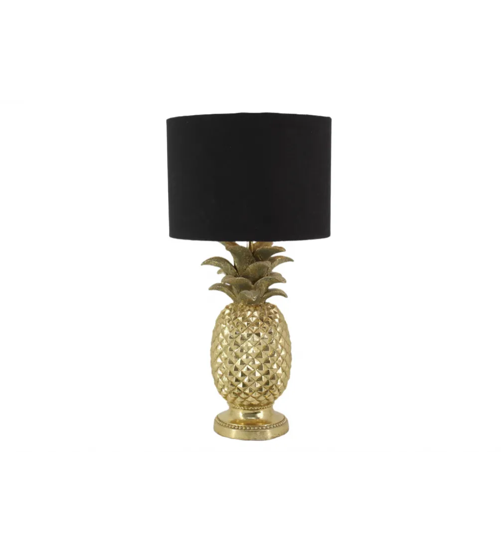 Lampa stołowa PINEAPPLE 50 cm złota czarna