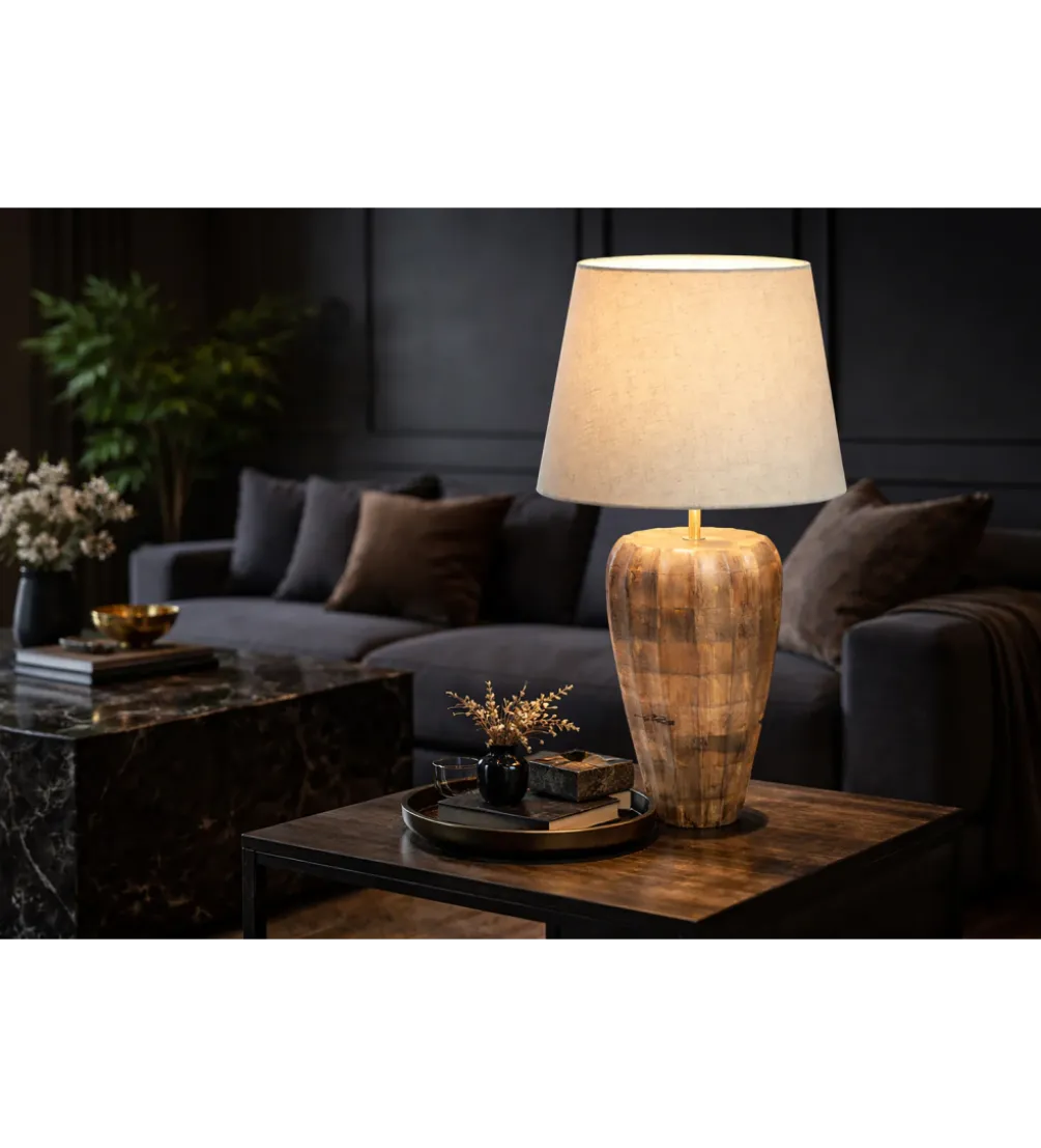 Lampa stołowa PURE NATURE 65 cm drewno mango