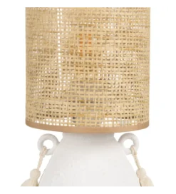 Lampa stołowa REVAN 27 cm ceramika biała