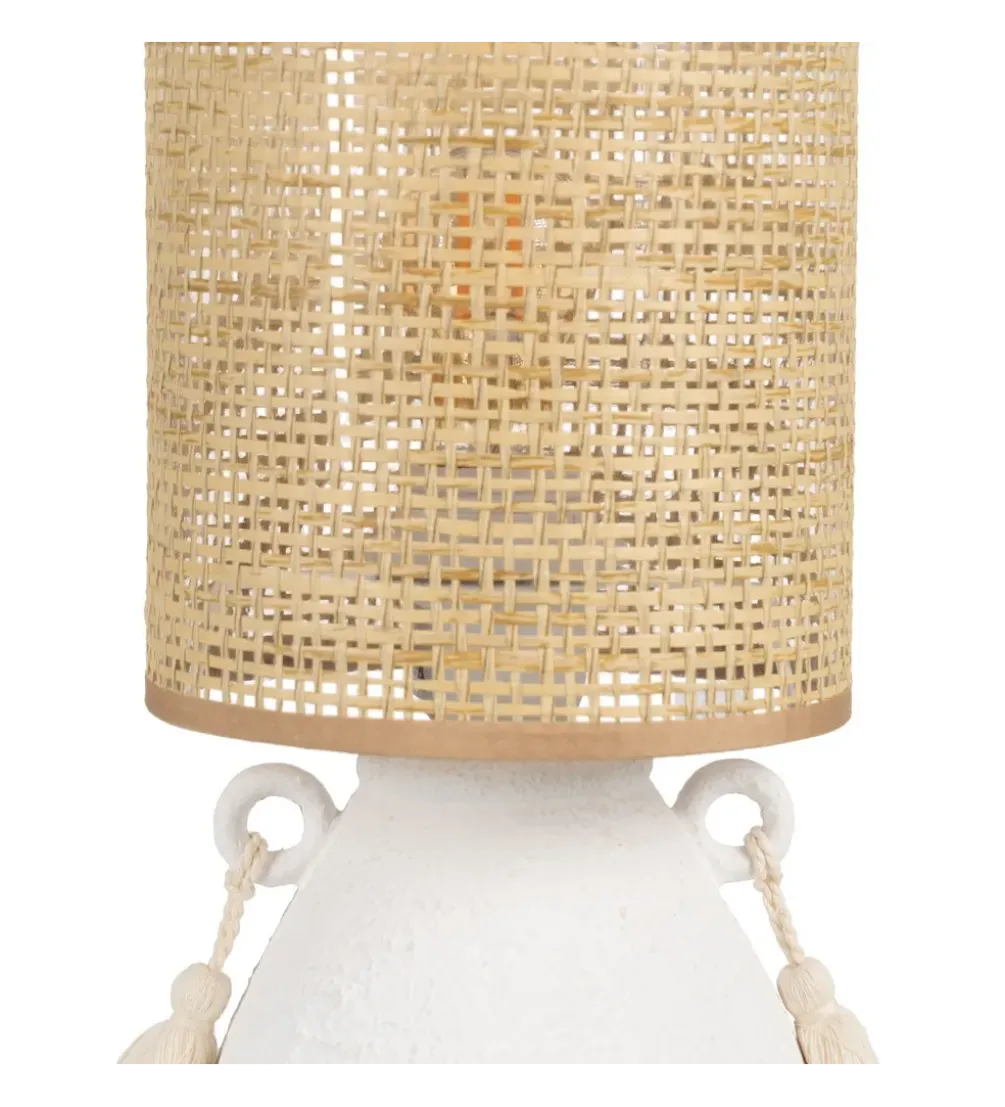Lampa stołowa REVAN 27 cm ceramika biała