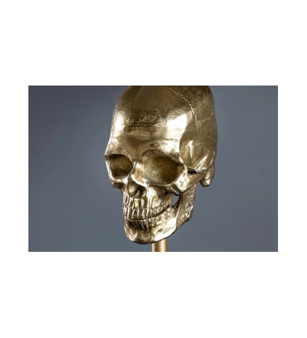 Lampa stołowa SKULL 40 cm złota
