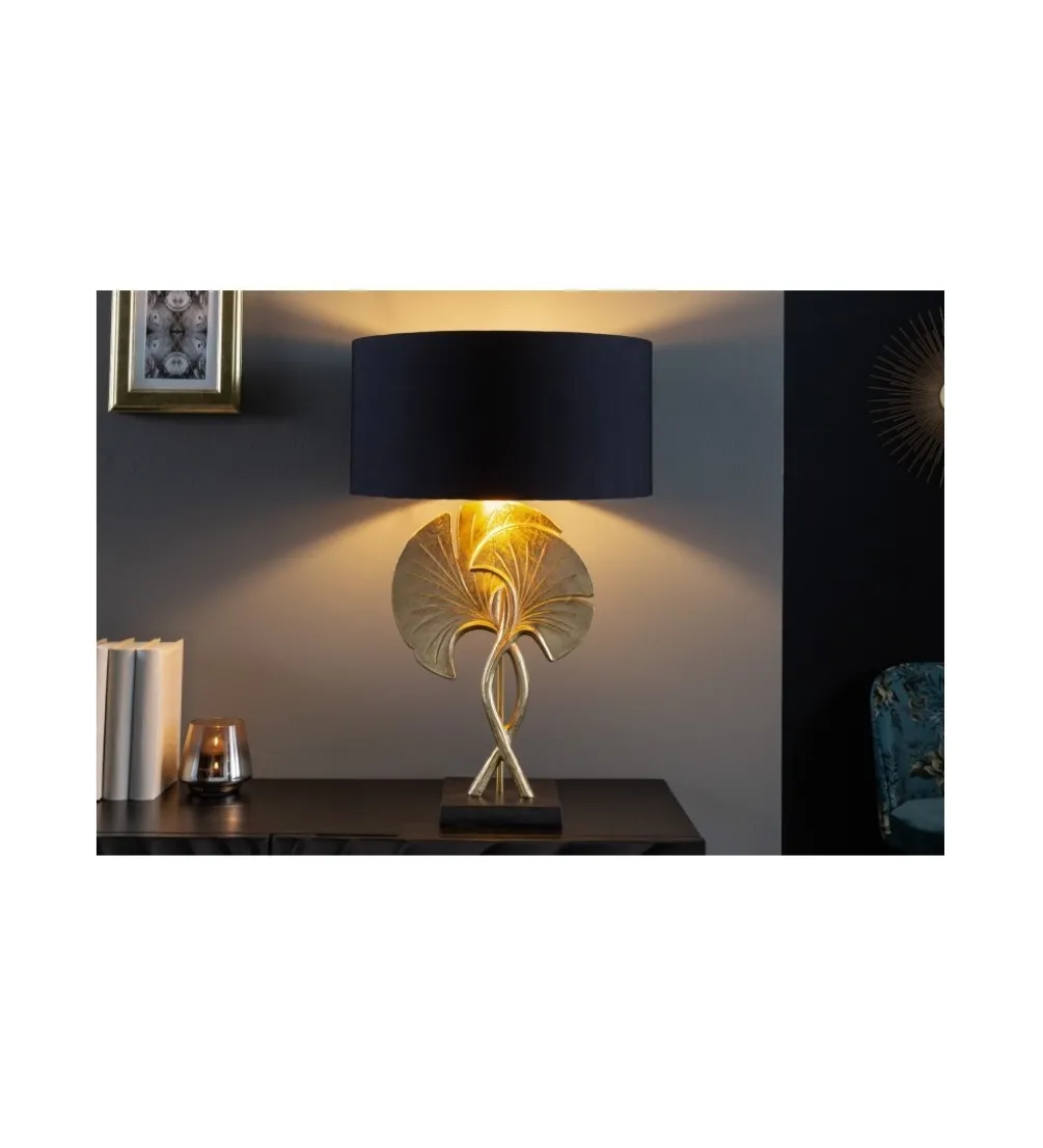 Lampa stołowa SORIA 40 cm czarno złota