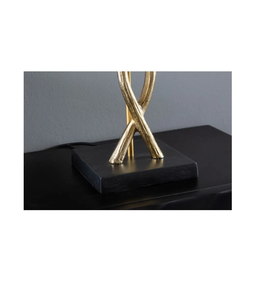 Lampa stołowa SORIA 40 cm czarno złota