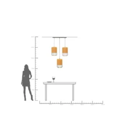 Lampa wisząca ALOHA TRE 142 cm