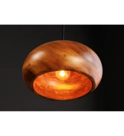 Lampa wisząca ALVA 25 cm drewno akacja