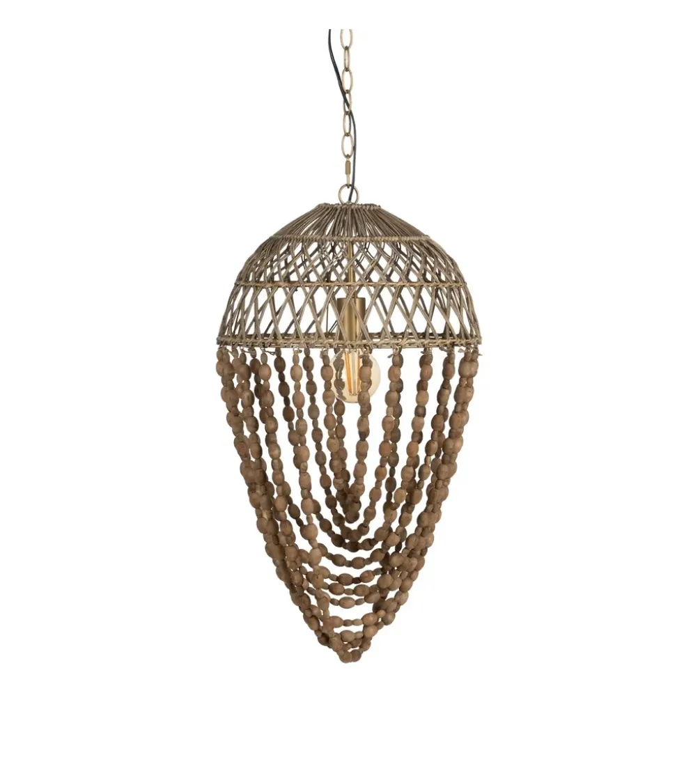 Lampa wisząca BEADINGO 71 cm naturalny