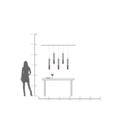 Lampa wisząca CANDY BAR 100 cm wielokolorowa