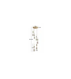 Lampa wisząca CANDY BAR 44 cm złota