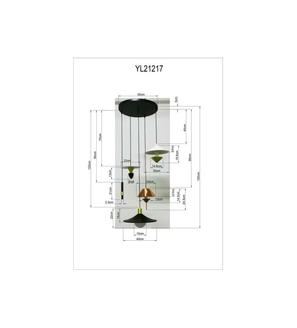 Lampa wisząca CAPPELLI 50 cm