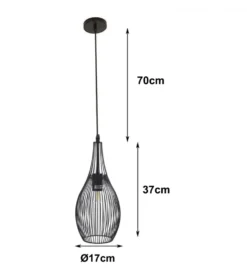 Lampa wisząca CEILING 17 cm czarna