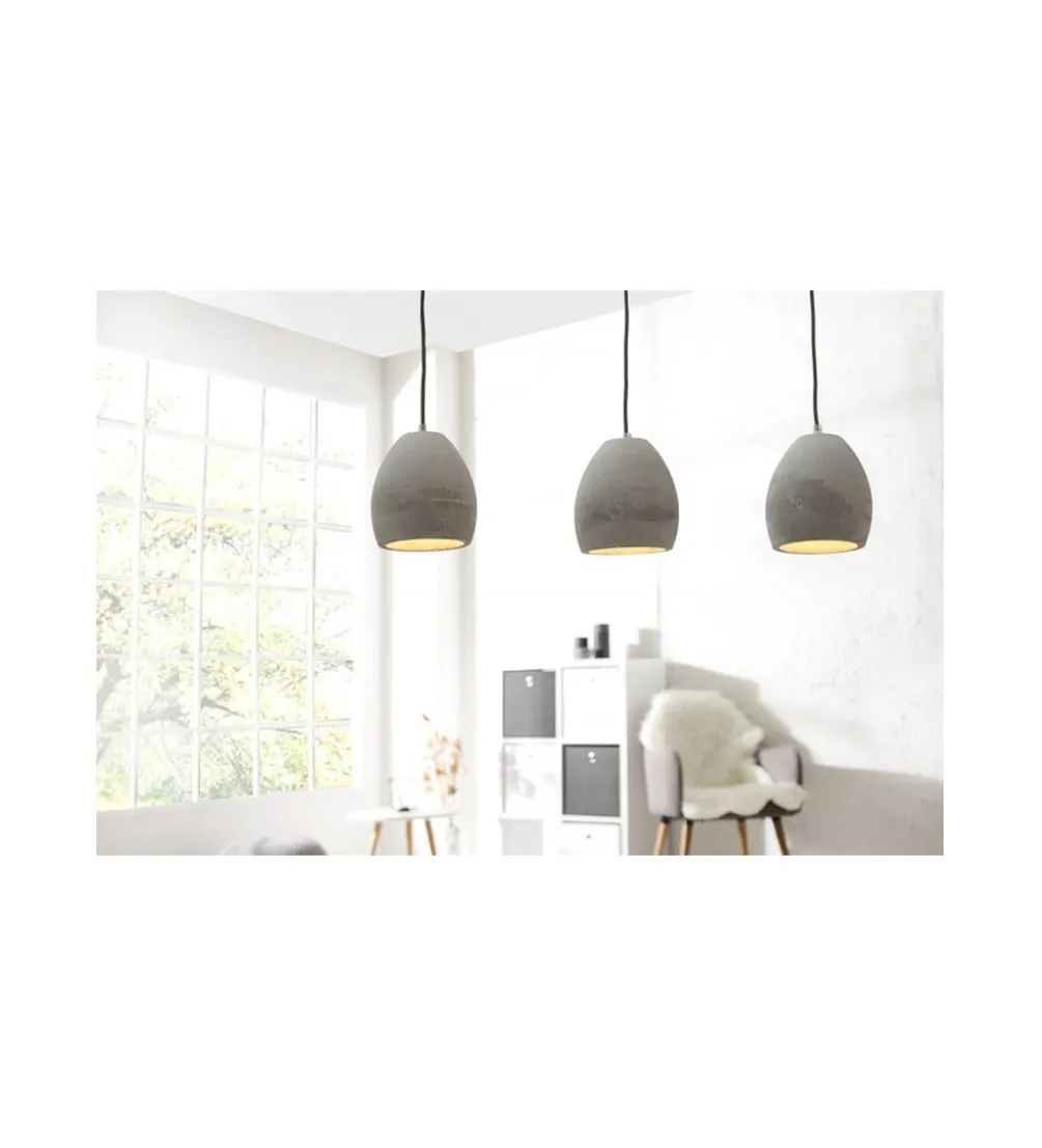 Lampa wisząca Cement grau 3er Beton