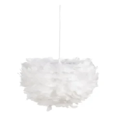 Lampa wisząca CLOUDI 40 cm Pióro biała