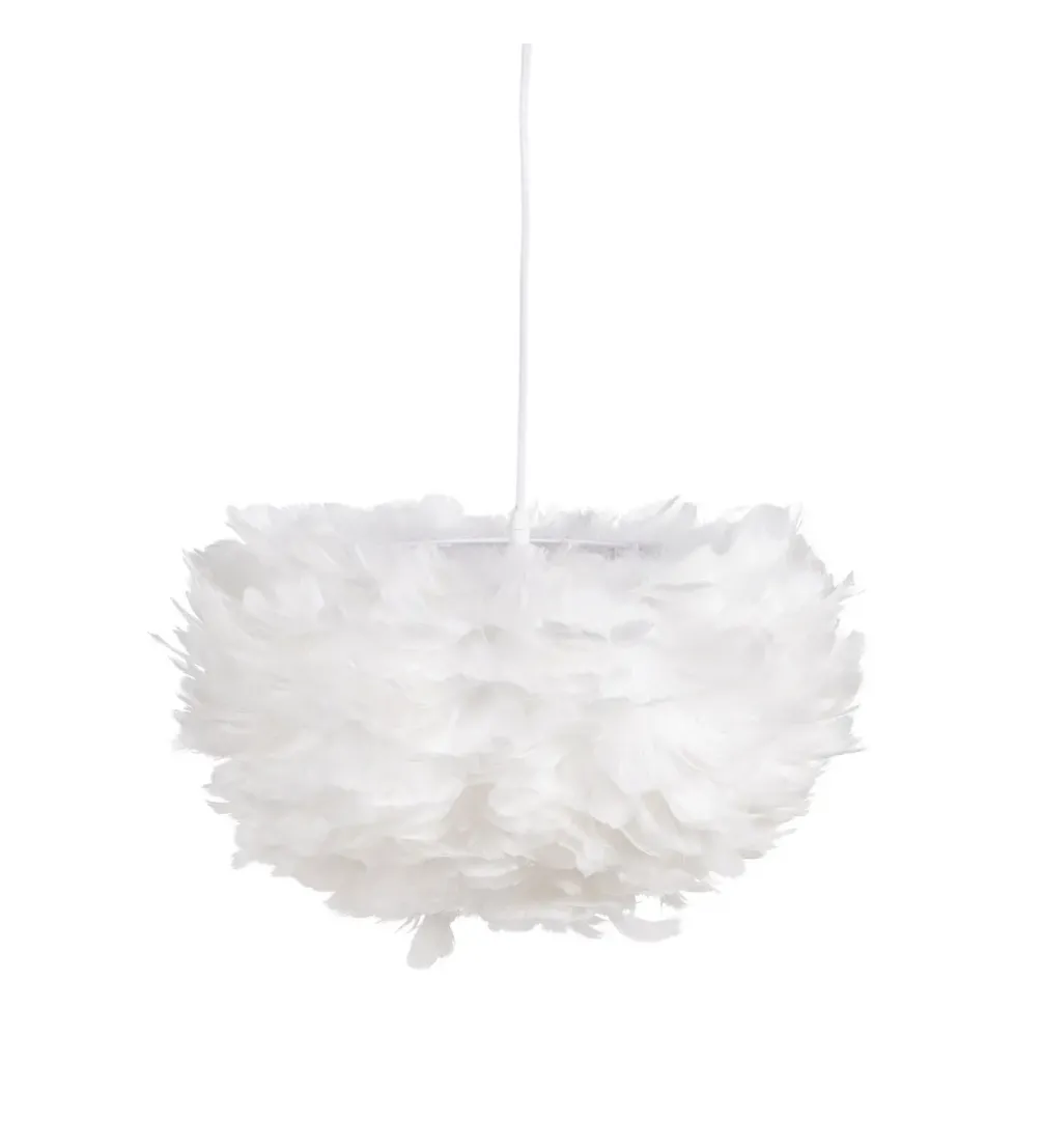 Lampa wisząca CLOUDI 40 cm Pióro biała