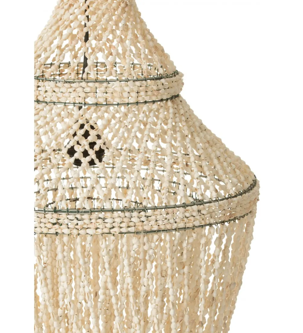Lampa wisząca Daisy shell 51 cm naturalna