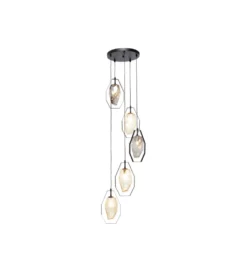 Lampa wisząca Diamond Fever Spiral 42 cm czarna