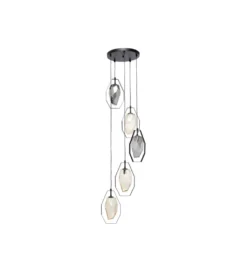 Lampa wisząca Diamond Fever Spiral 42 cm czarna