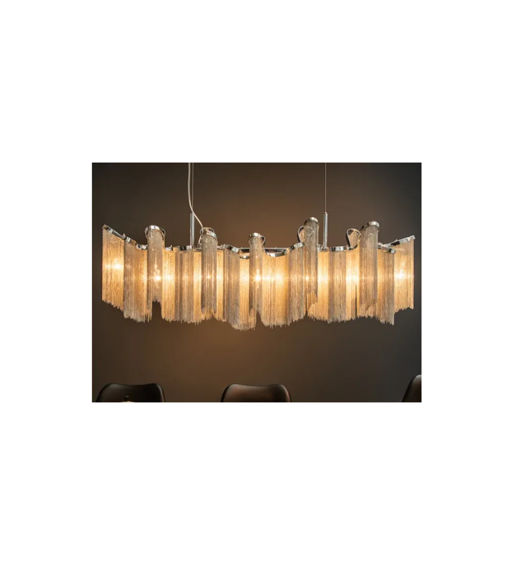 Lampa wisząca Elegance 118 cm srebrna