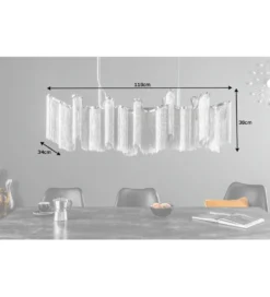 Lampa wisząca Elegance 118 cm srebrna