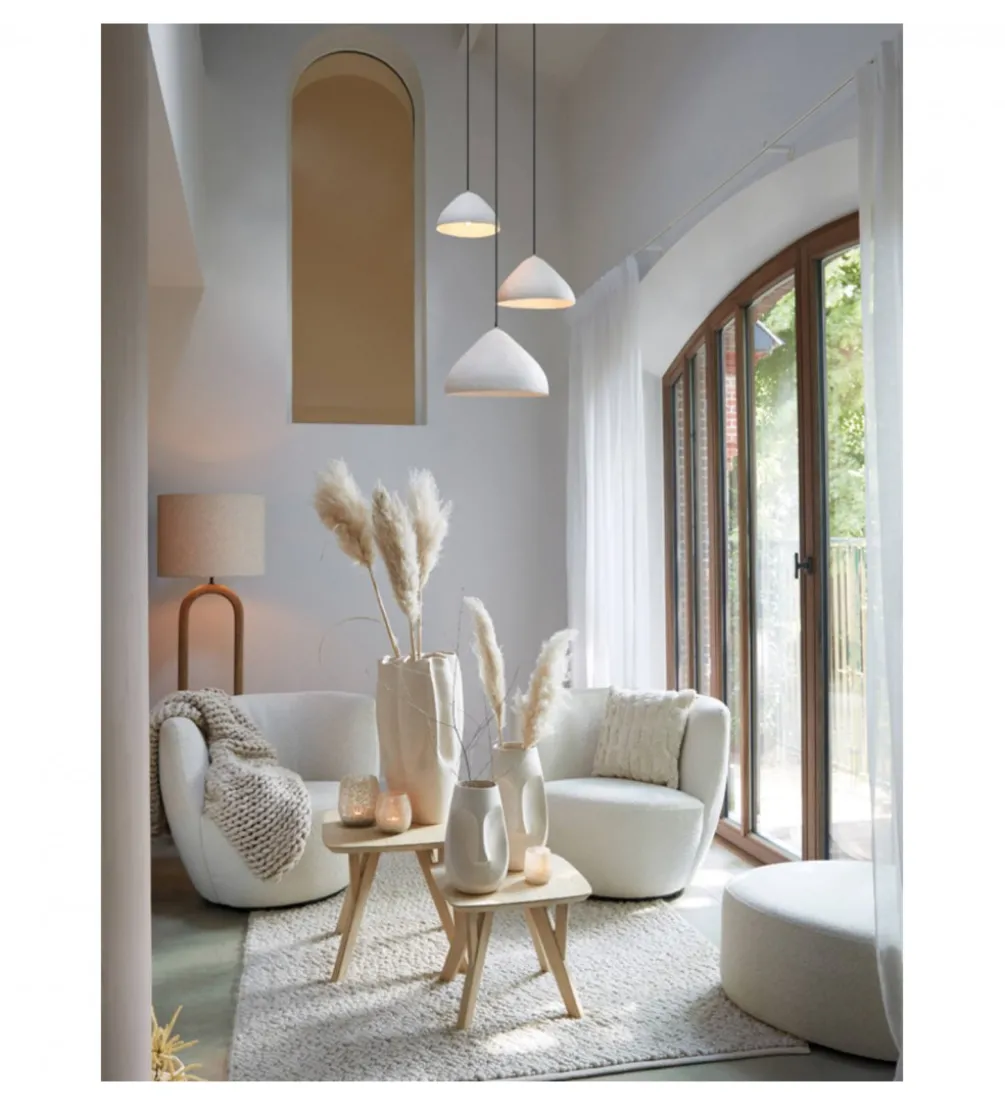 Lampa wisząca ELIMO 40 cm kremowy matt