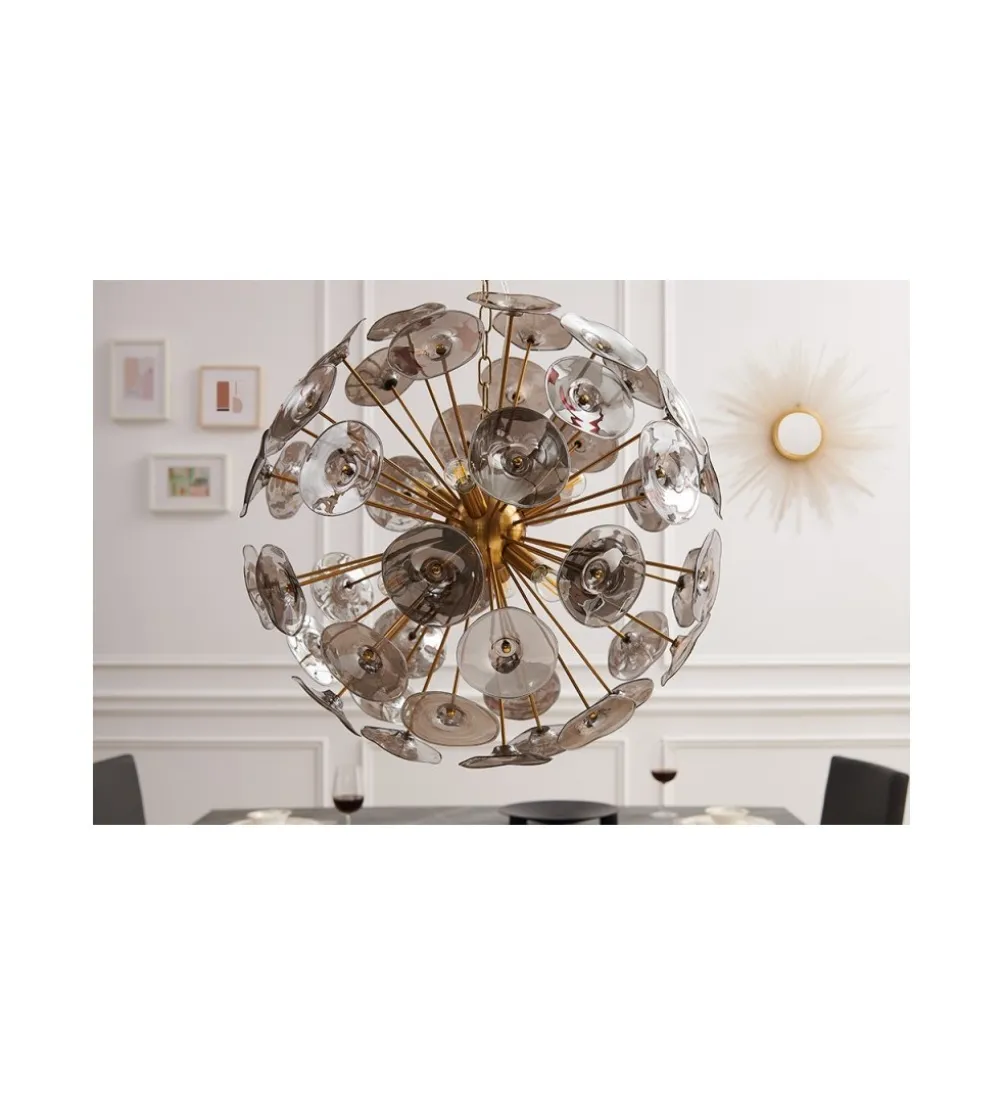 Lampa wisząca Evron Infinity 65 cm złota