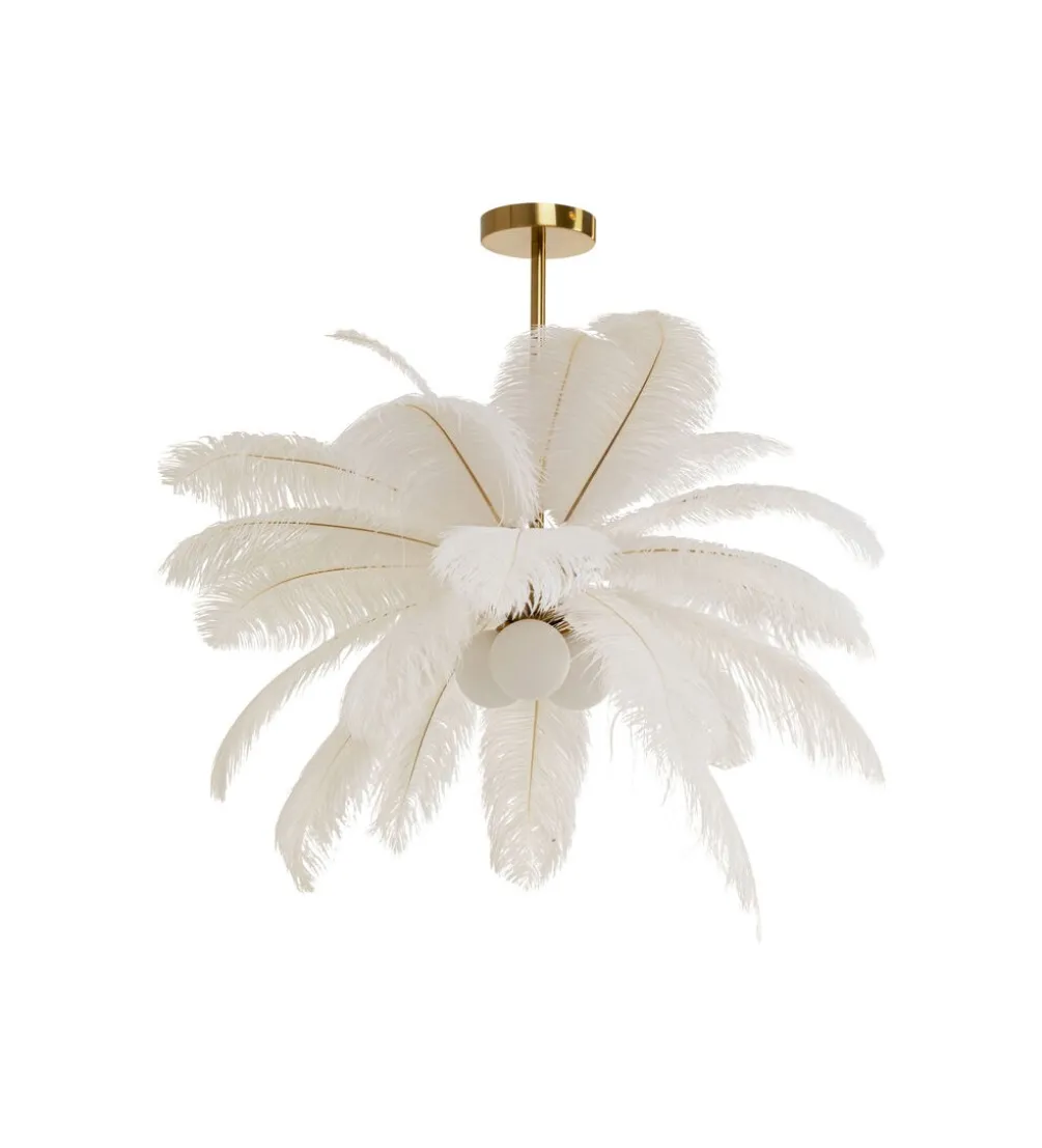 Lampa wisząca FEATHER PALM 87 cm biała