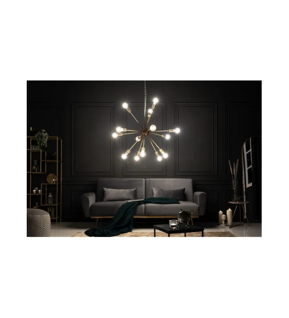 Lampa wisząca FIREWORKS 85 cm złota