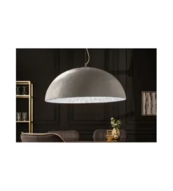 Lampa wisząca Glow biało srebrna 70 cm