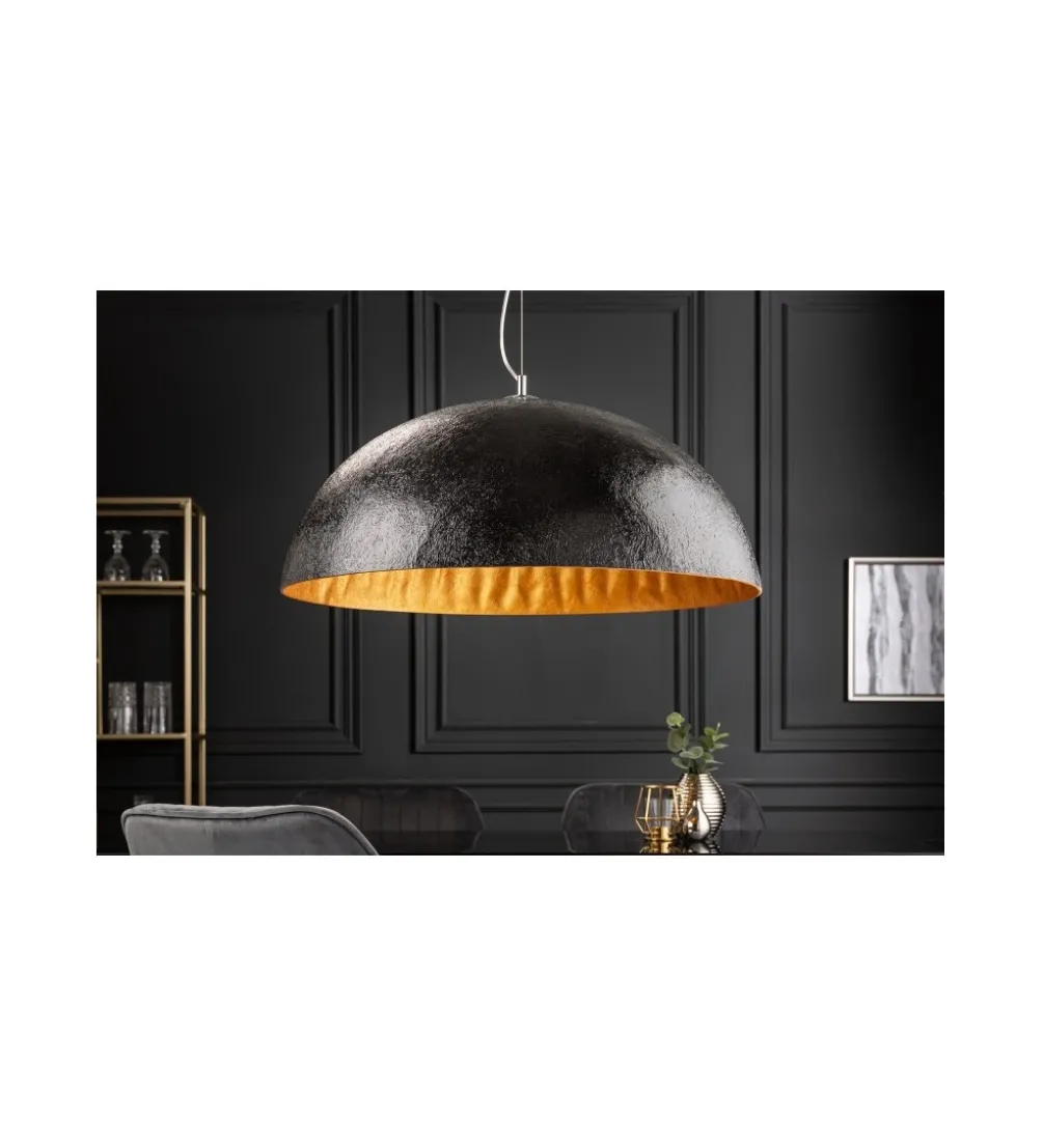 Lampa wisząca Glow 70 cm czarno złota