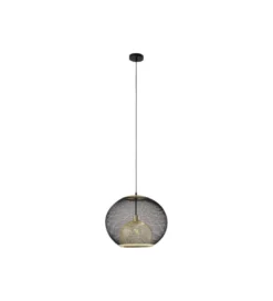 Lampa wisząca GRATO 45 cm czarno złota
