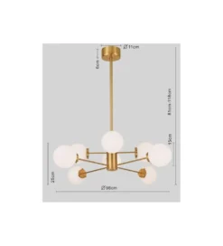 Lampa wisząca HiEAVENLY złota