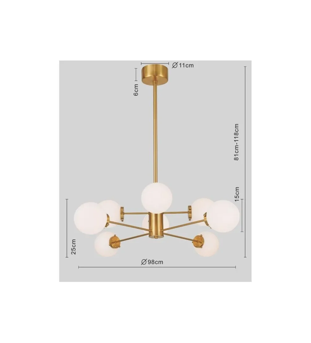 Lampa wisząca HiEAVENLY złota